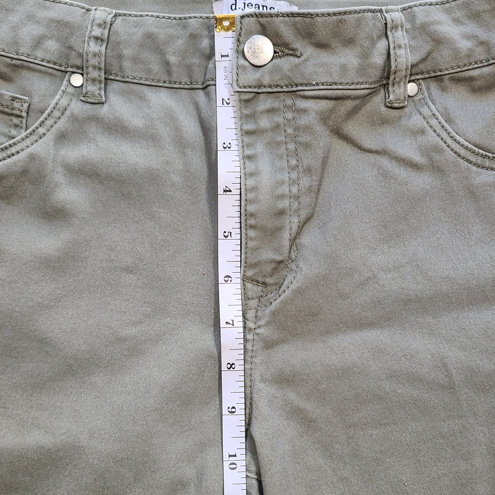 d.jeans Olive Green Skinny Jeans Women’s Size 14 Stretch Mid Rise - Picture 8 of 9